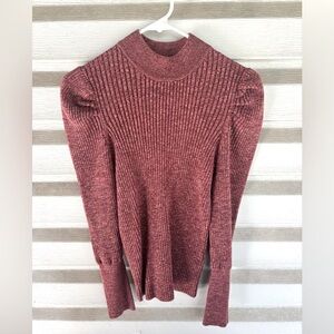 Who What Wear Ribbed mock-neck sweater top. Size L